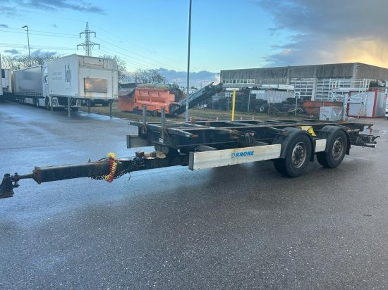 Container transporter/ Swap body trailer Krone ZZ/DC07 Tandem-Lafette, Standard,   BPW-Achsen, Heckabstützung: picture 1