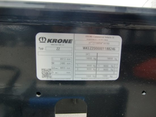 Container transporter/ Swap body trailer Krone ZZ/DC07 Tandem Lafette, Standard,   BPW-Achsen, Heckabstützung: picture 15