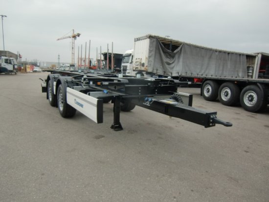 Krone ZZ/DC07 Tandem Lafette, Standard, BPW-Achsen, Heckabstützung - Container transporter/ Swap body trailer: picture 1 Krone ZZ/DC07 Tandem Lafette, Standard, BPW-Achsen, Heckabstützung - Container transporter/ Swap body trailer: picture 1