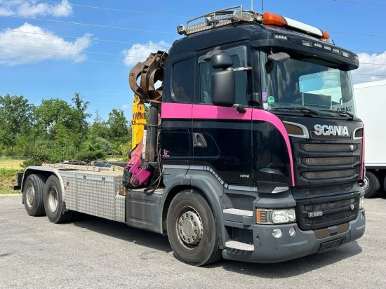 Scania R580 6x2, Schrottkran, E6, Lenk-Lift-Achse - Hook lift truck, Crane truck: picture 3 Scania R580 6x2, Schrottkran, E6, Lenk-Lift-Achse - Hook lift truck, Crane truck: picture 3