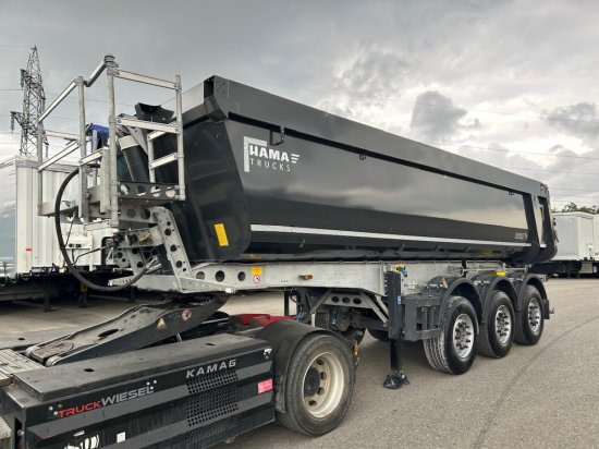 Schmitz Kippmulde 24m³, Stahl-light Chassis, Liftachse, Rollplane - Tipper semi-trailer: picture 2 Schmitz Kippmulde 24m³, Stahl-light Chassis, Liftachse, Rollplane - Tipper semi-trailer: picture 2