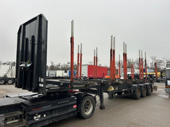 Schwarzmüller Holzauflieger 10 Rungenpaare SAF Achsen, Liftachse - Timber semi-trailer: picture 1 Schwarzmüller Holzauflieger 10 Rungenpaare SAF Achsen, Liftachse - Timber semi-trailer: picture 1