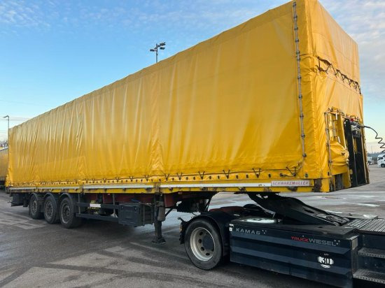 Schwarzmüller Spezialauflieger Schräglader, Coilmulde, Liftachse, Edscha-Verdeck, - Curtainsider semi-trailer: picture 3 Schwarzmüller Spezialauflieger Schräglader, Coilmulde, Liftachse, Edscha-Verdeck, - Curtainsider semi-trailer: picture 3