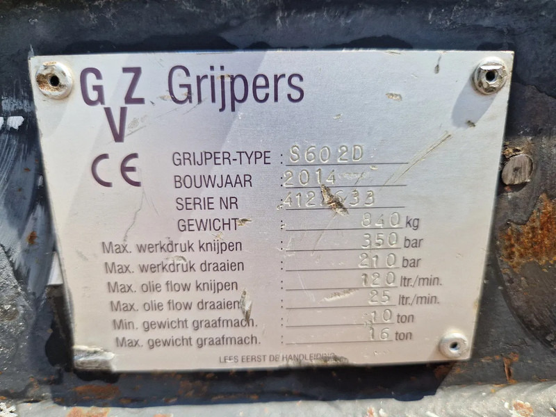 Zijtveld S602D roterende sorteergrijper - Grapple for Construction machinery: picture 2 Zijtveld S602D roterende sorteergrijper - Grapple for Construction machinery: picture 2