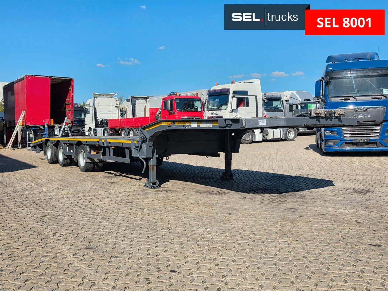 Meusburger MTS-3 / Teleskop / 13.085 - 17.385 mm /Lenkachse - Dropside/ Flatbed semi-trailer: picture 4 Meusburger MTS-3 / Teleskop / 13.085 - 17.385 mm /Lenkachse - Dropside/ Flatbed semi-trailer: picture 4