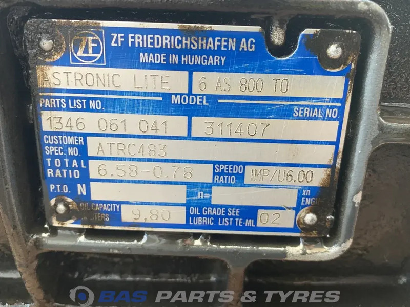 DAF LF Euro 6 DAF 6AS800 TO AS Tronic Lite Versnellingsbak 6AS800 TO - Gearbox for Truck: picture 5 DAF LF Euro 6 DAF 6AS800 TO AS Tronic Lite Versnellingsbak 6AS800 TO - Gearbox for Truck: picture 5