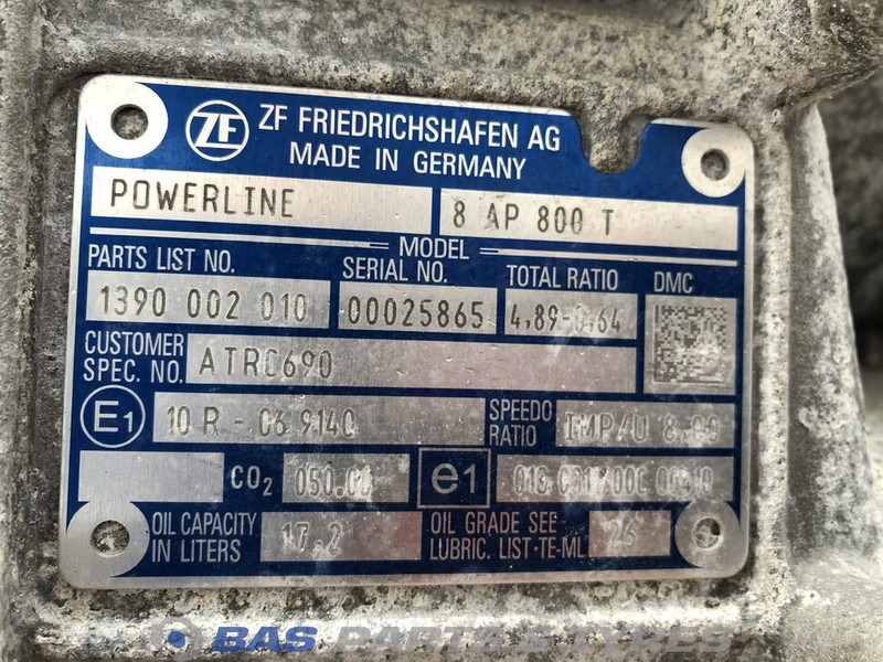 DAF LF Euro 6 DAF 8AP800T Versnellingsbak 2358075 - Gearbox for Truck: picture 5 DAF LF Euro 6 DAF 8AP800T Versnellingsbak 2358075 - Gearbox for Truck: picture 5