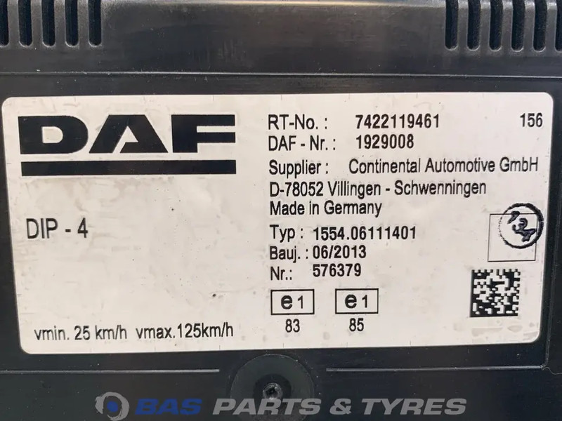 DAF LF55 Euro 4-5 - Dashboard for Truck: picture 3 DAF LF55 Euro 4-5 - Dashboard for Truck: picture 3