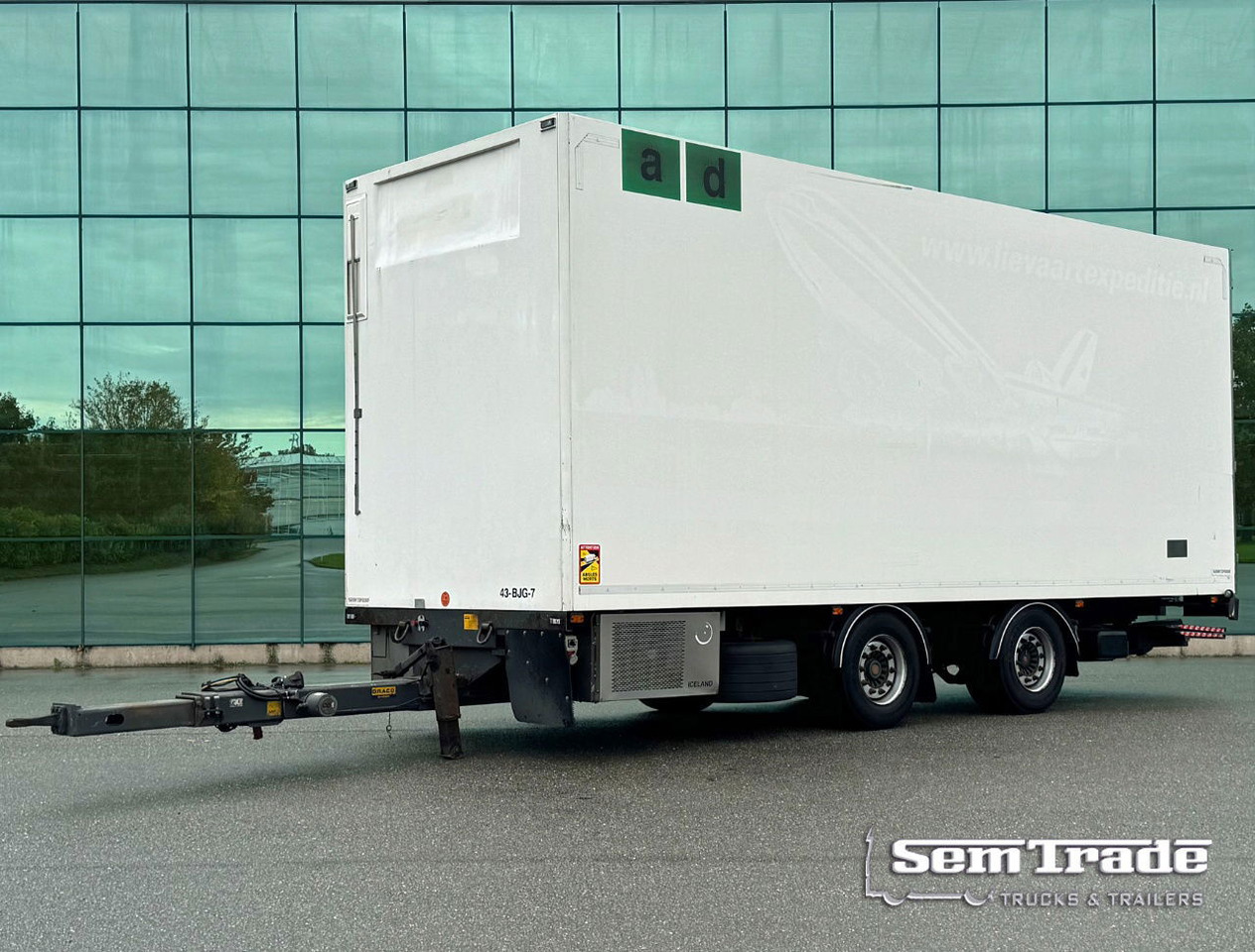 DRACO MZS 218 Wipkar 750 x 250 x 290 CM Inside Tail Lift 2021 TRS Iceland TOP Condition NL Trailertrailer - Closed box trailer: picture 1 DRACO MZS 218 Wipkar 750 x 250 x 290 CM Inside Tail Lift 2021 TRS Iceland TOP Condition NL Trailertrailer - Closed box trailer: picture 1