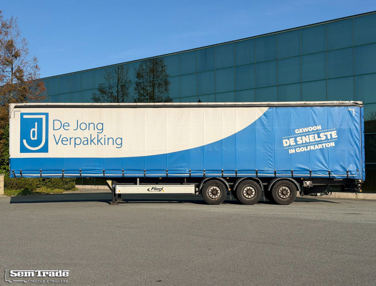 Fliegl SDS 350 Lift Axle Disc Brakes Sliding Sides + Roof TOP Condition - Curtainsider semi-trailer: picture 2 Fliegl SDS 350 Lift Axle Disc Brakes Sliding Sides + Roof TOP Condition - Curtainsider semi-trailer: picture 2