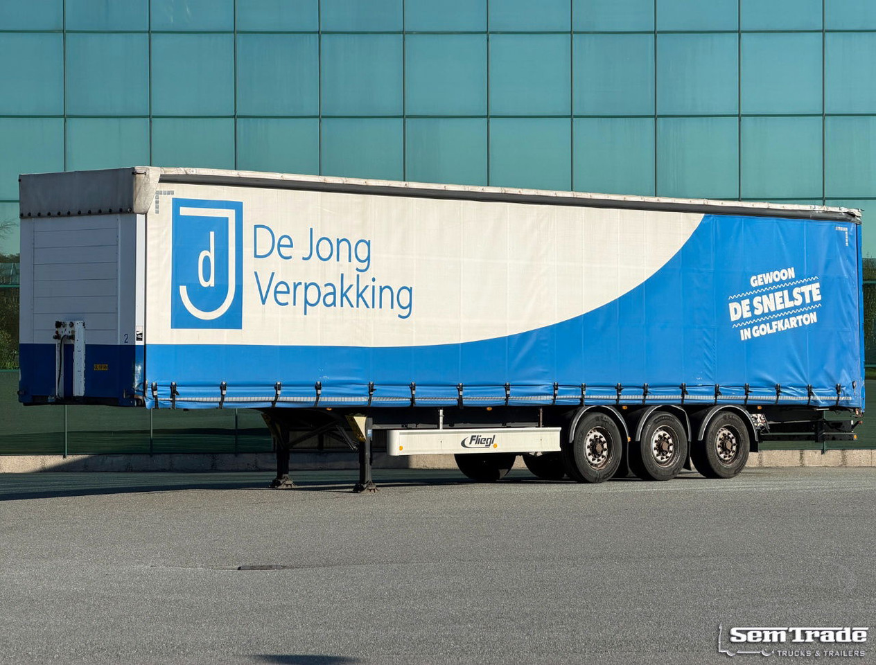 Fliegl SDS 350 Lift Axle Disc Brakes Sliding Sides + Roof TOP Condition - Curtainsider semi-trailer: picture 1 Fliegl SDS 350 Lift Axle Disc Brakes Sliding Sides + Roof TOP Condition - Curtainsider semi-trailer: picture 1