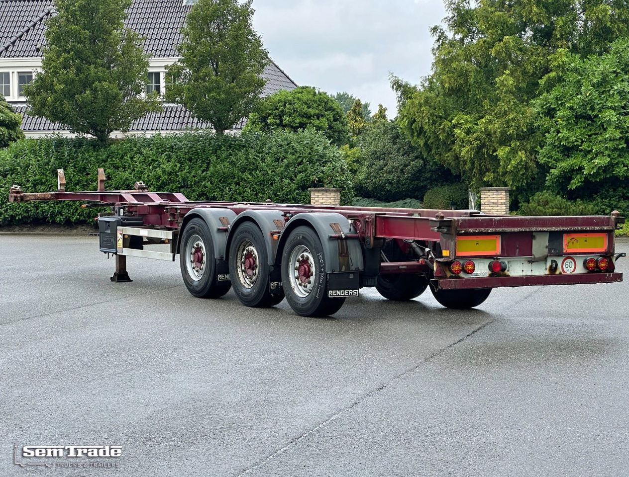 Renders ROC 12.27 CC Back Slider Lift Axle Disc Brakes Belgium-Trailer 2 Pieces - Container transporter/ Swap body semi-trailer: picture 3 Renders ROC 12.27 CC Back Slider Lift Axle Disc Brakes Belgium-Trailer 2 Pieces - Container transporter/ Swap body semi-trailer: picture 3