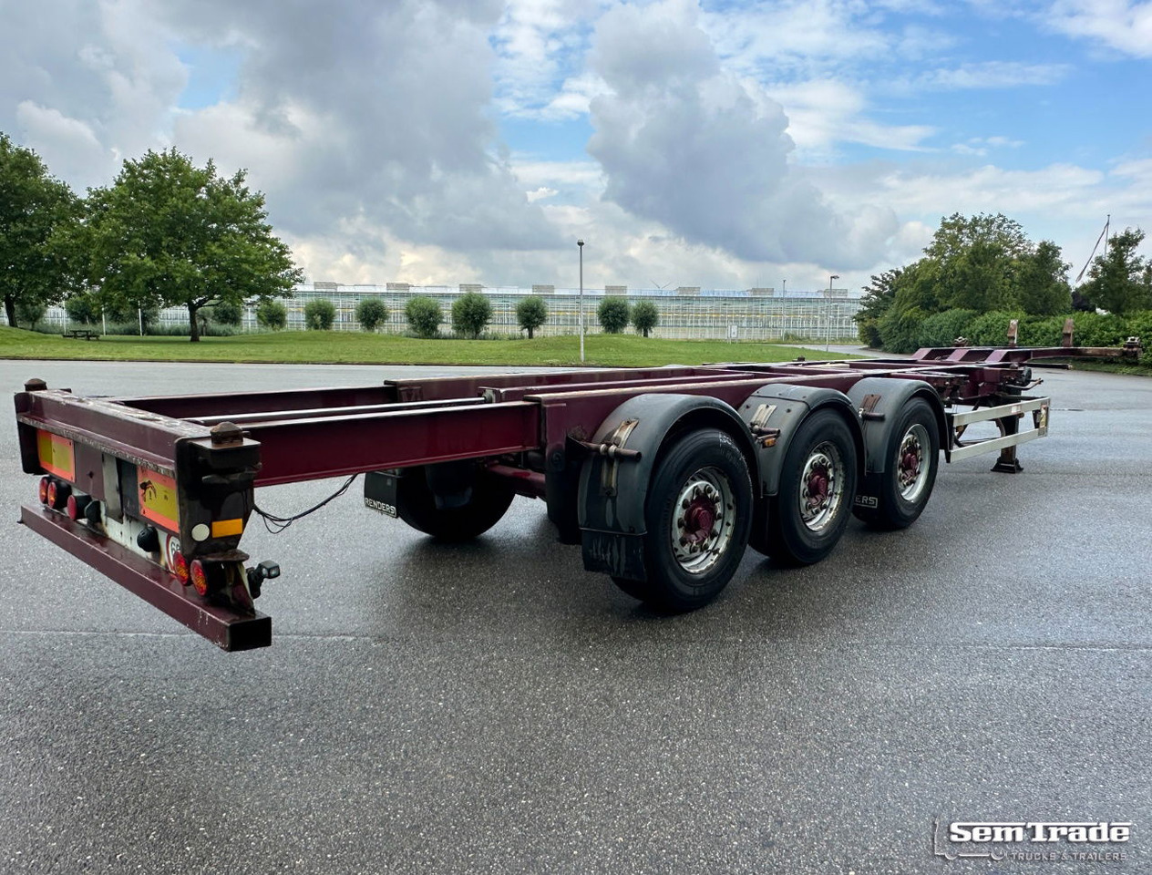 Renders ROC 12.27 CC Back Slider Lift Axle Disc Brakes Belgium-Trailer 2 Pieces - Container transporter/ Swap body semi-trailer: picture 5 Renders ROC 12.27 CC Back Slider Lift Axle Disc Brakes Belgium-Trailer 2 Pieces - Container transporter/ Swap body semi-trailer: picture 5
