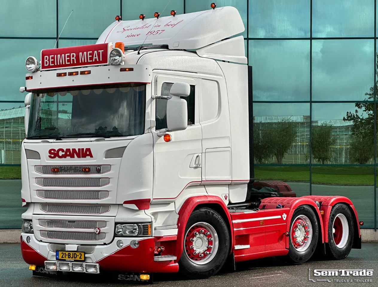 Tractor unit Scania R580 6X2 LOW Roof Retarder Full AIR Holland Truck: picture 1