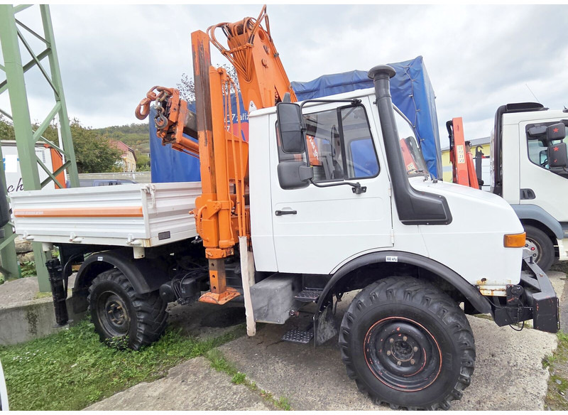 Tipper, Crane truck Mercedes-Benz UNIMOG 427.11 +12m!: picture 6