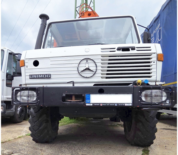 Tipper, Crane truck Mercedes-Benz UNIMOG 427.11 +12m!: picture 12