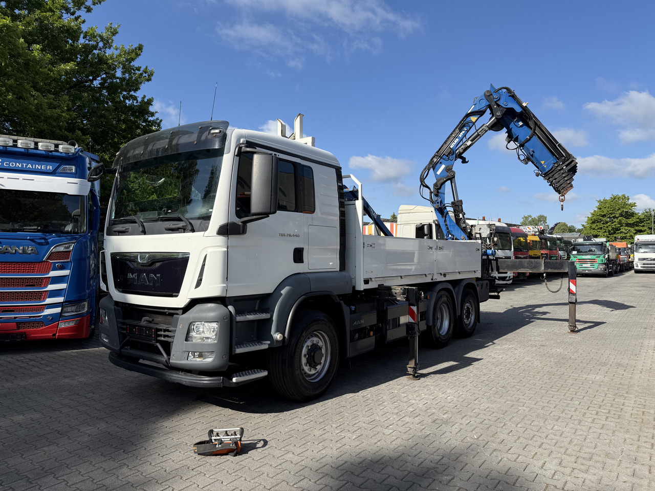 Dropside/ Flatbed truck, Crane truck MAN TGS 28.440 6X4H-4 Atlas 290 bis 24 Meter: picture 8