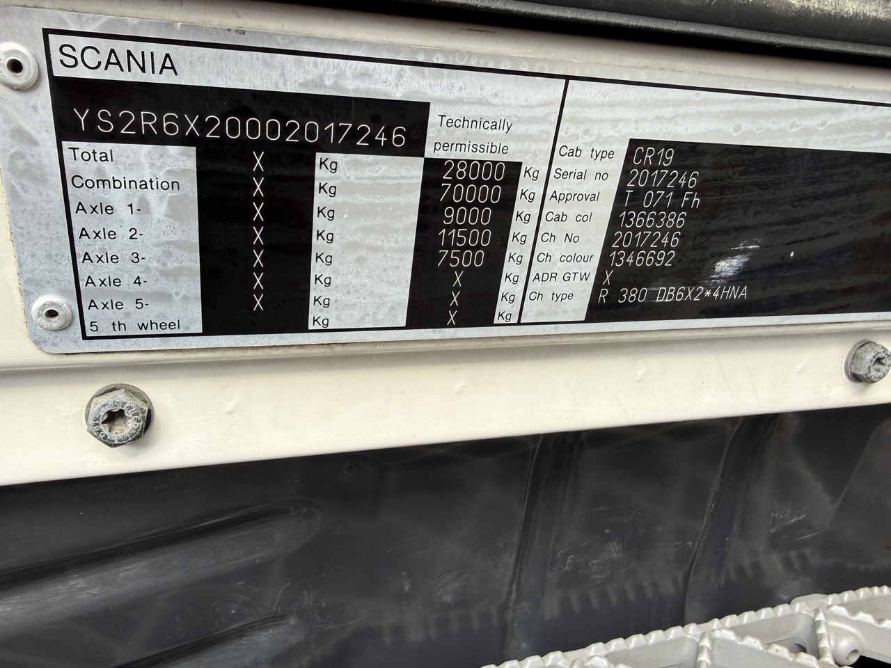 Scania R380 6X2*4 Kipper mit Kran HIAB 220 - Tipper, Crane truck: picture 5 Scania R380 6X2*4 Kipper mit Kran HIAB 220 - Tipper, Crane truck: picture 5