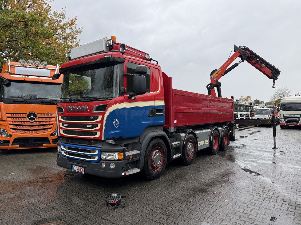 Scania R580 V8 8X4 Kipper Kran Palfinger 22002 - Crane truck, Tipper: picture 1 Scania R580 V8 8X4 Kipper Kran Palfinger 22002 - Crane truck, Tipper: picture 1