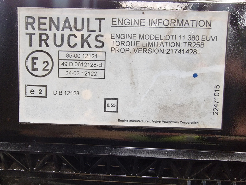 Renault DTI11 380 EUVI Engine (Truck) - Engine for Truck: picture 3 Renault DTI11 380 EUVI Engine (Truck) - Engine for Truck: picture 3
