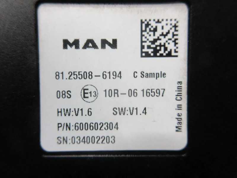 MAN 81.25508-6194 ECAS BEDINING MAN 18.520 EURO 6 MODEL 2024 - Electrical system for Truck: picture 3 MAN 81.25508-6194 ECAS BEDINING MAN 18.520 EURO 6 MODEL 2024 - Electrical system for Truck: picture 3