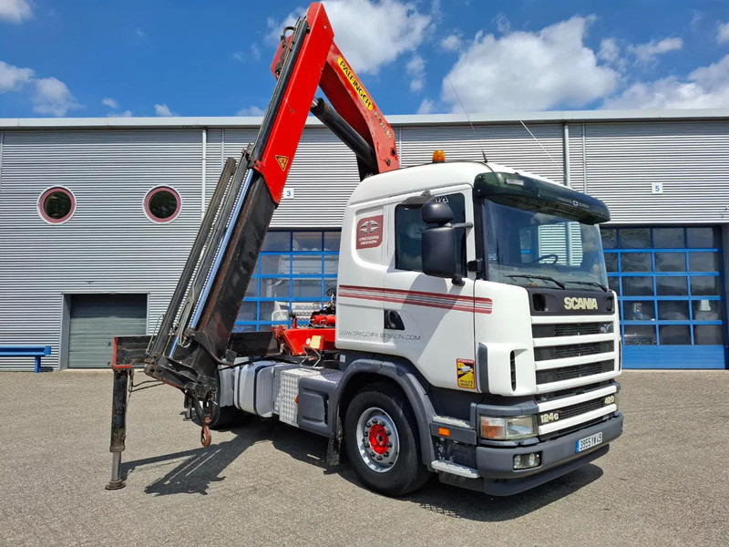 Scania 124G-420 / RETARDER / PALFINGER PK32080 / DOUBLE TANK / AIRCO / GOOD CONDITION / MANUAL / EURO-3 / 2004 - Crane truck: picture 3 Scania 124G-420 / RETARDER / PALFINGER PK32080 / DOUBLE TANK / AIRCO / GOOD CONDITION / MANUAL / EURO-3 / 2004 - Crane truck: picture 3