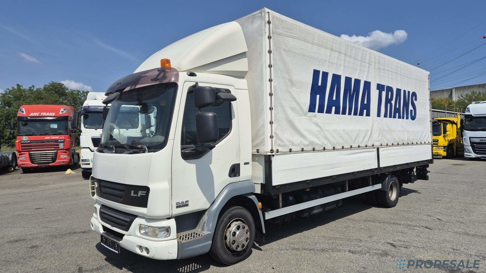 DAF FA LF 45.220 G12 EURO 5/EEV - valník s plachtou + hydraulické čelo BÄR - Curtainsider truck: picture 2 DAF FA LF 45.220 G12 EURO 5/EEV - valník s plachtou + hydraulické čelo BÄR - Curtainsider truck: picture 2