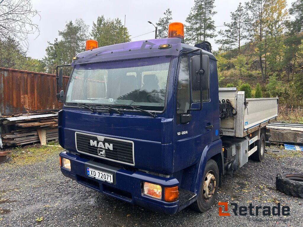 2000 Tippbil med kran og plan MAN 12.224LC. EU-Godkjent - Tipper, Crane truck: picture 1 2000 Tippbil med kran og plan MAN 12.224LC. EU-Godkjent - Tipper, Crane truck: picture 1