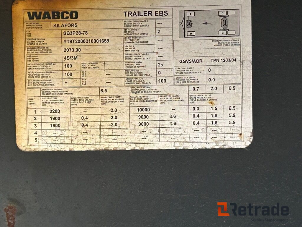 Leasing of  2006 Slepvogn KILAFORS SB3P-28-78 2006 Slepvogn KILAFORS SB3P-28-78: picture 16