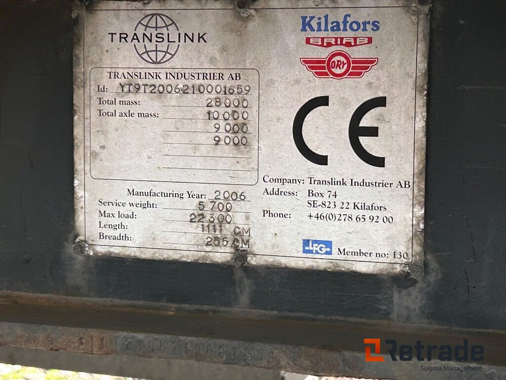 Leasing of  2006 Slepvogn KILAFORS SB3P-28-78 2006 Slepvogn KILAFORS SB3P-28-78: picture 17