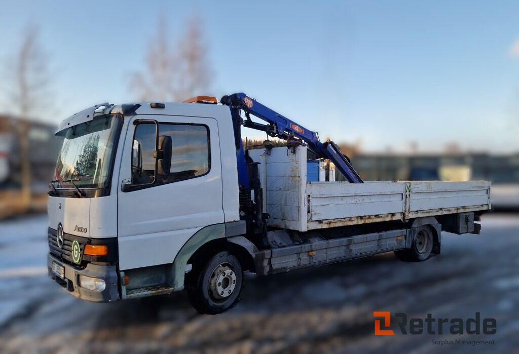 Mercedes-Benz Atego 818L med 6 meter plan og kran - Dropside/ Flatbed truck, Crane truck: picture 1 Mercedes-Benz Atego 818L med 6 meter plan og kran - Dropside/ Flatbed truck, Crane truck: picture 1
