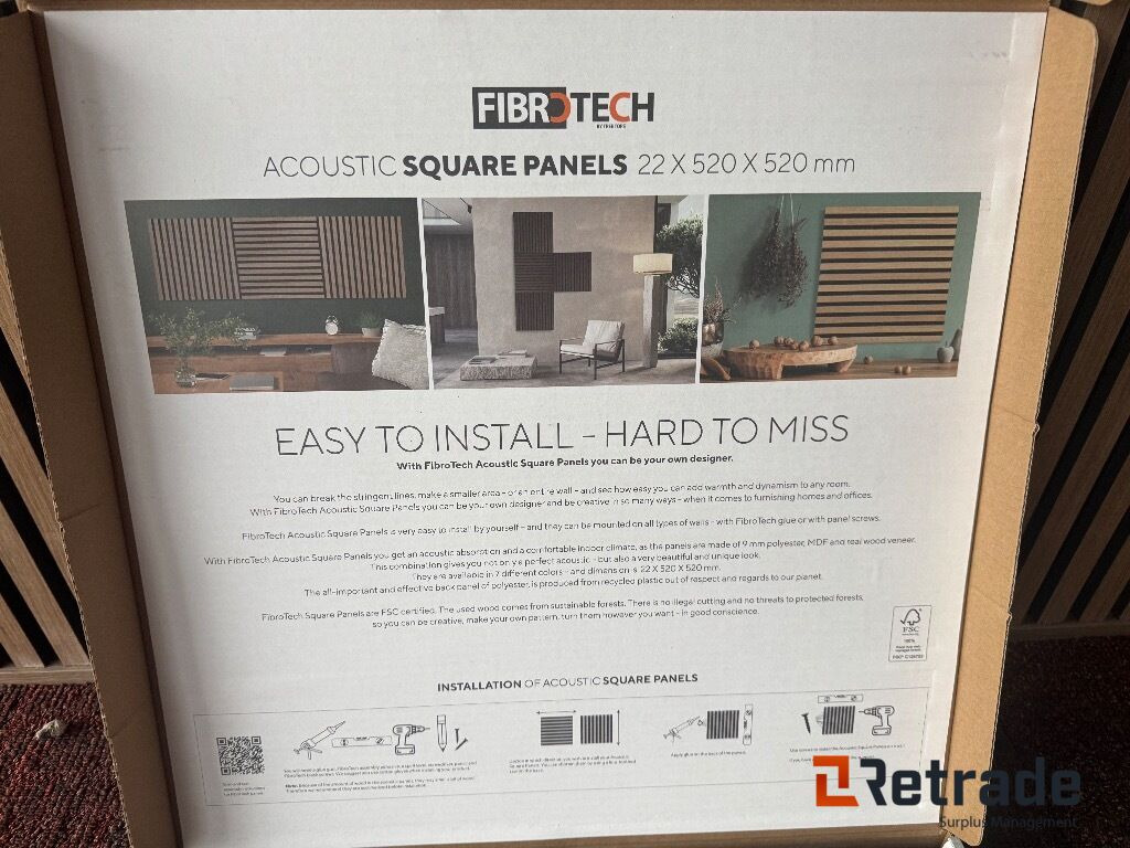 Square panels Akustikpaneler 52x52x2,2cm - Construction equipment: picture 4 Square panels Akustikpaneler 52x52x2,2cm - Construction equipment: picture 4