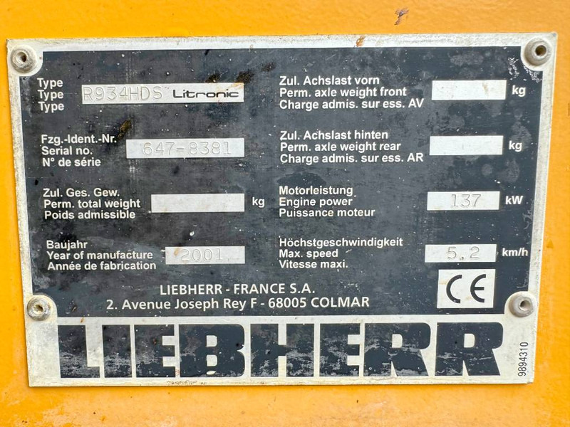 Crawler excavator Liebherr R934 HDS Litronic - Wimmer Jura Luna 3.322 Drill: picture 20