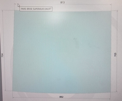 John Deere Sg 2 Cab 40, 50, 55 Series,windscreen Upper Right R50753 - Window and parts: picture 5 John Deere Sg 2 Cab 40, 50, 55 Series,windscreen Upper Right R50753 - Window and parts: picture 5