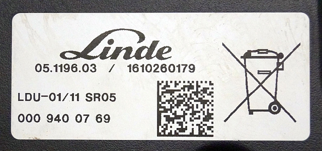Linde 0009400769 | Display LDU-01/11 SR04 1610260179 from Linde R14HD-01 year 2 - Dashboard for Material handling equipment: picture 3 Linde 0009400769 | Display LDU-01/11 SR04 1610260179 from Linde R14HD-01 year 2 - Dashboard for Material handling equipment: picture 3