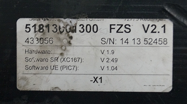 Still 51813001300 | fZS module V2,1 438053 sn. 1413524458 for Still FMX17 year 2 - ECU for Material handling equipment: picture 2 Still 51813001300 | fZS module V2,1 438053 sn. 1413524458 for Still FMX17 year 2 - ECU for Material handling equipment: picture 2