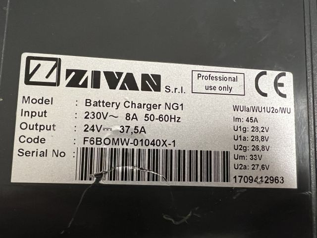 Zivan F6BOMW-01040X-1 | NG1 24V37.5A 230v sn. 1709412963 80A Rema battery connec NG1 24V37.5A 230v sn. 1709412963 80A Rema battery connector - Battery for Material handling equipment: picture 3 Zivan F6BOMW-01040X-1 | NG1 24V37.5A 230v sn. 1709412963 80A Rema battery connec NG1 24V37.5A 230v sn. 1709412963 80A Rema battery connector - Battery for Material handling equipment: picture 3
