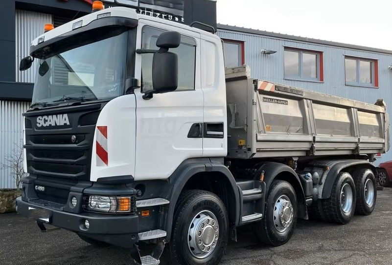Scania G450 8x4 – Meiller 3-stronny wywrot – Bordmatik – Retarder – Euro 6 – 298.420 km - Tipper: picture 1 Scania G450 8x4 – Meiller 3-stronny wywrot – Bordmatik – Retarder – Euro 6 – 298.420 km - Tipper: picture 1