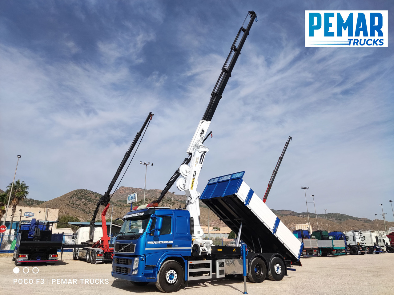 Tipper, Crane truck VOLVO FM 400 6X2 GRUA PALFINGER PK 23002 BASCULANTE: picture 23