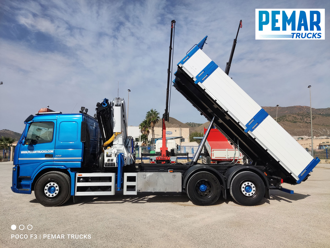 Tipper, Crane truck VOLVO FM 400 6X2 GRUA PALFINGER PK 23002 BASCULANTE: picture 14