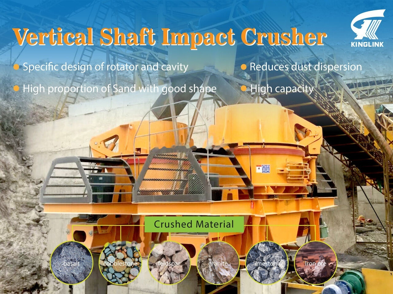 Kinglink VSI Crusher KL8 for making sand and aggregate shaping - Impact crusher: picture 1 Kinglink VSI Crusher KL8 for making sand and aggregate shaping - Impact crusher: picture 1