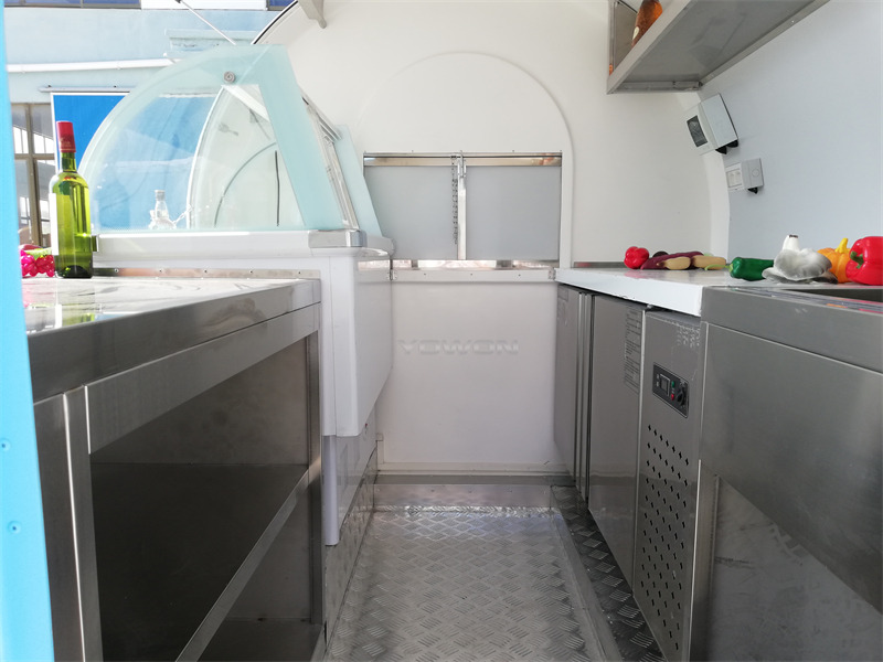 Vending trailer for transportation of food YOWON small fiberglass food vending trailer hot dog cart for Europe: picture 9