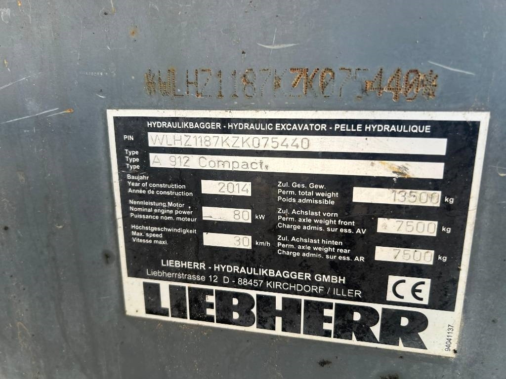 Wheel excavator Liebherr A 912 Compact (2 Buckets): picture 10
