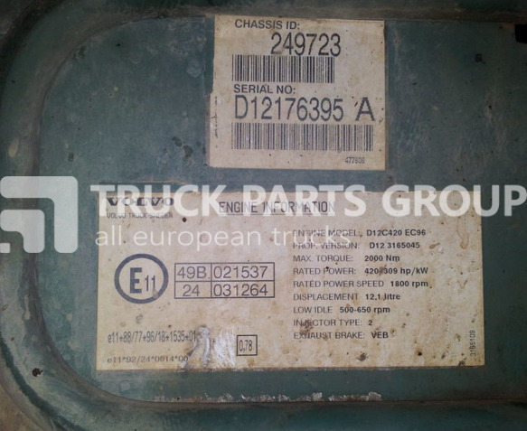 VOLVO FH12, FM12 engine control unit, engine computer D12C engine type control unit - ECU for Truck: picture 2 VOLVO FH12, FM12 engine control unit, engine computer D12C engine type control unit - ECU for Truck: picture 2