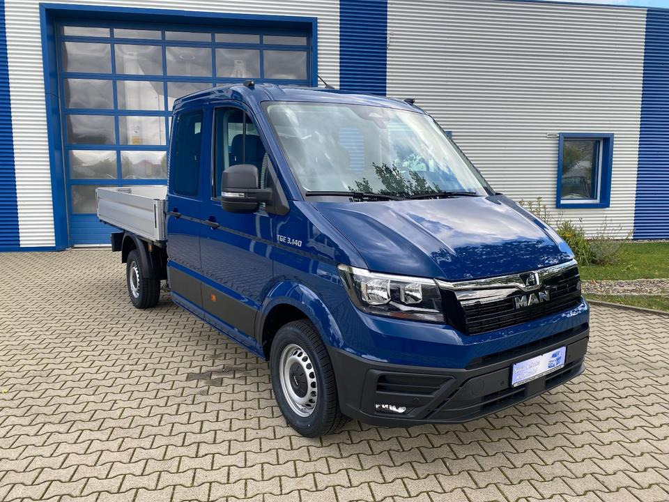 MAN TGE 3.140 Doka Pritsche Next Level *TEMPO*KLIMA*CAM*AHK*APP*PDC*INKL.19% MWST*SOFORT!* - Flatbed van, Combi van: picture 2 MAN TGE 3.140 Doka Pritsche Next Level *TEMPO*KLIMA*CAM*AHK*APP*PDC*INKL.19% MWST*SOFORT!* - Flatbed van, Combi van: picture 2