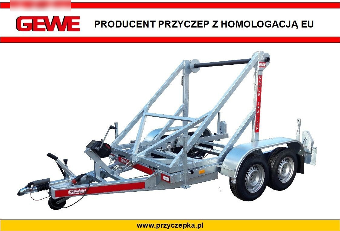 Gewe Przyczepa kablowa P3500 D/1 do przewozu bębnów kablowych - Cable drum trailer: picture 1 Gewe Przyczepa kablowa P3500 D/1 do przewozu bębnów kablowych - Cable drum trailer: picture 1