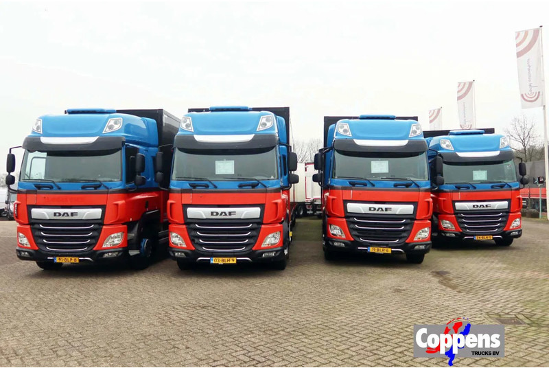 DAF CF 410 Bakwagen + trailer 2x Dhollandia 2000 KG klep - Box truck: picture 1 DAF CF 410 Bakwagen + trailer 2x Dhollandia 2000 KG klep - Box truck: picture 1