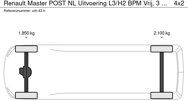 Panel van Renault Master POST NL Uitvoering L3/H2 BPM Vrij, 3 pieces in stock: picture 18