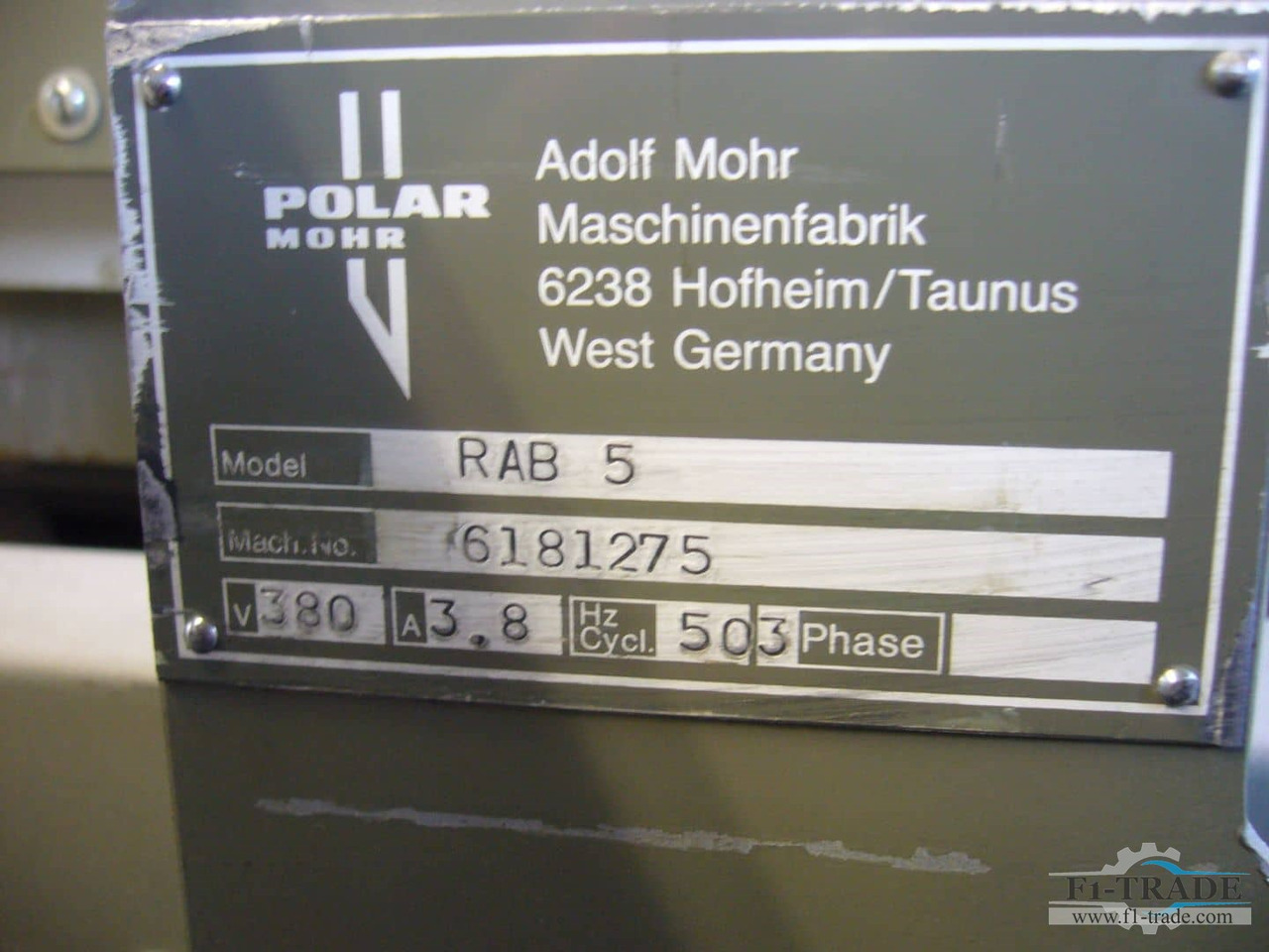 Polar RAB 5 - Printing machinery: picture 4 Polar RAB 5 - Printing machinery: picture 4