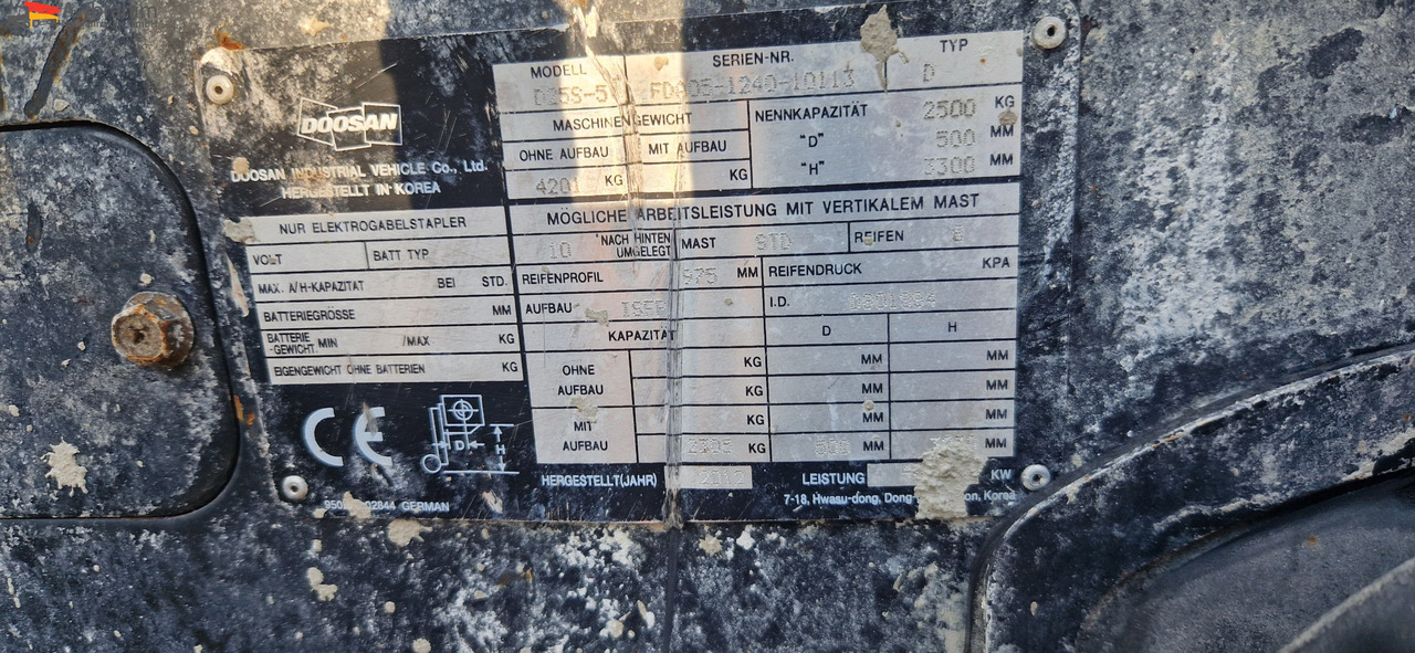 Doosan D25-5 Duplexmast, Seitenverschiebung, autom. Gabelverst. - Diesel forklift: picture 3 Doosan D25-5 Duplexmast, Seitenverschiebung, autom. Gabelverst. - Diesel forklift: picture 3